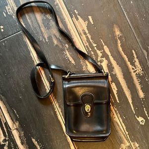 Gently used Coach leather cross-body bag